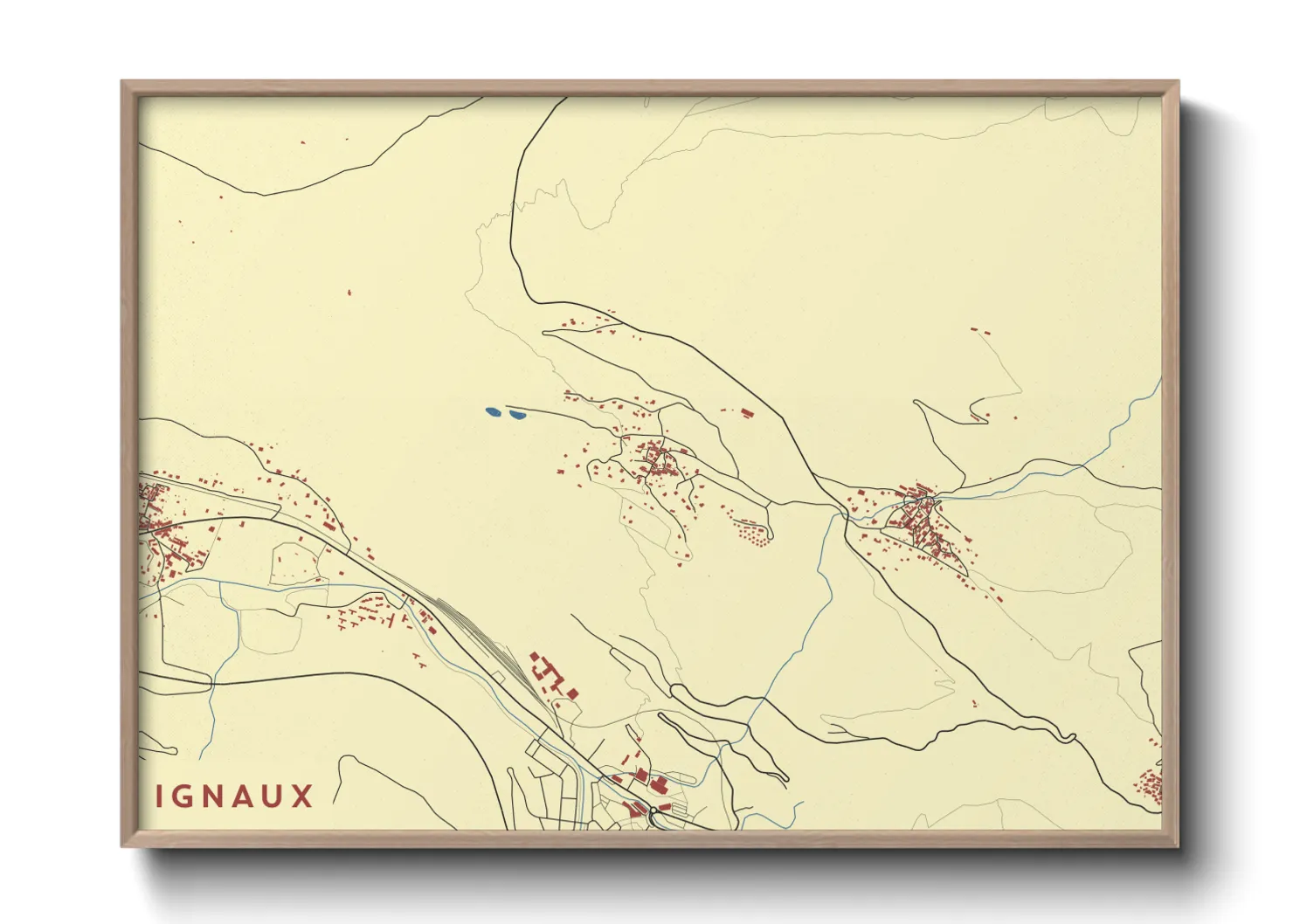 Une affiche de carte sur Ignaux