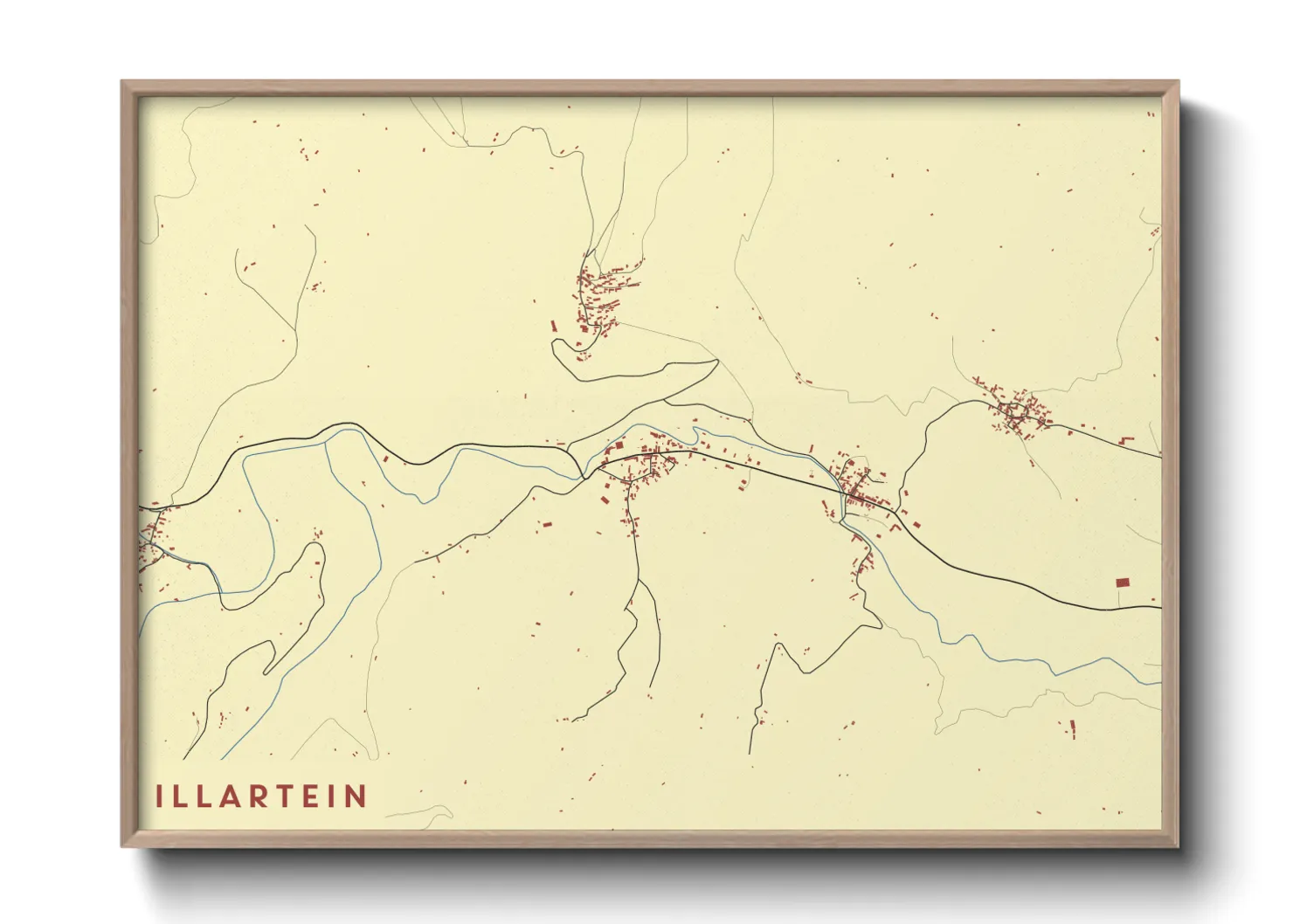 Une affiche de carte sur Illartein