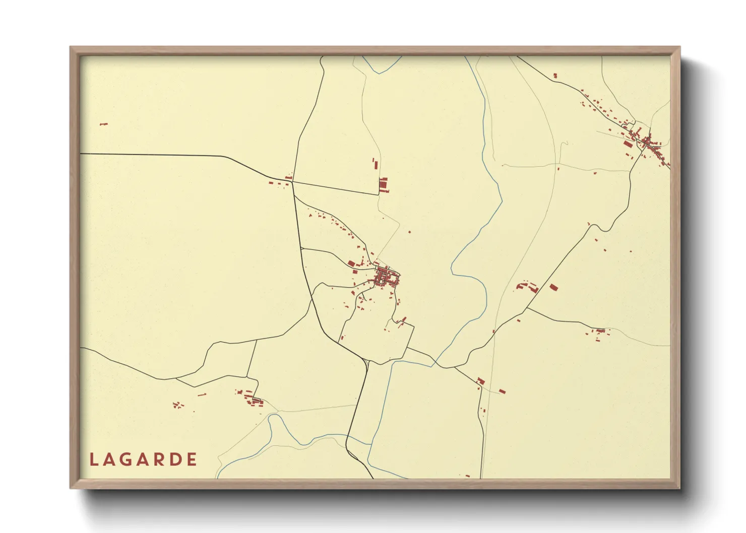 Une affiche de carte sur Lagarde