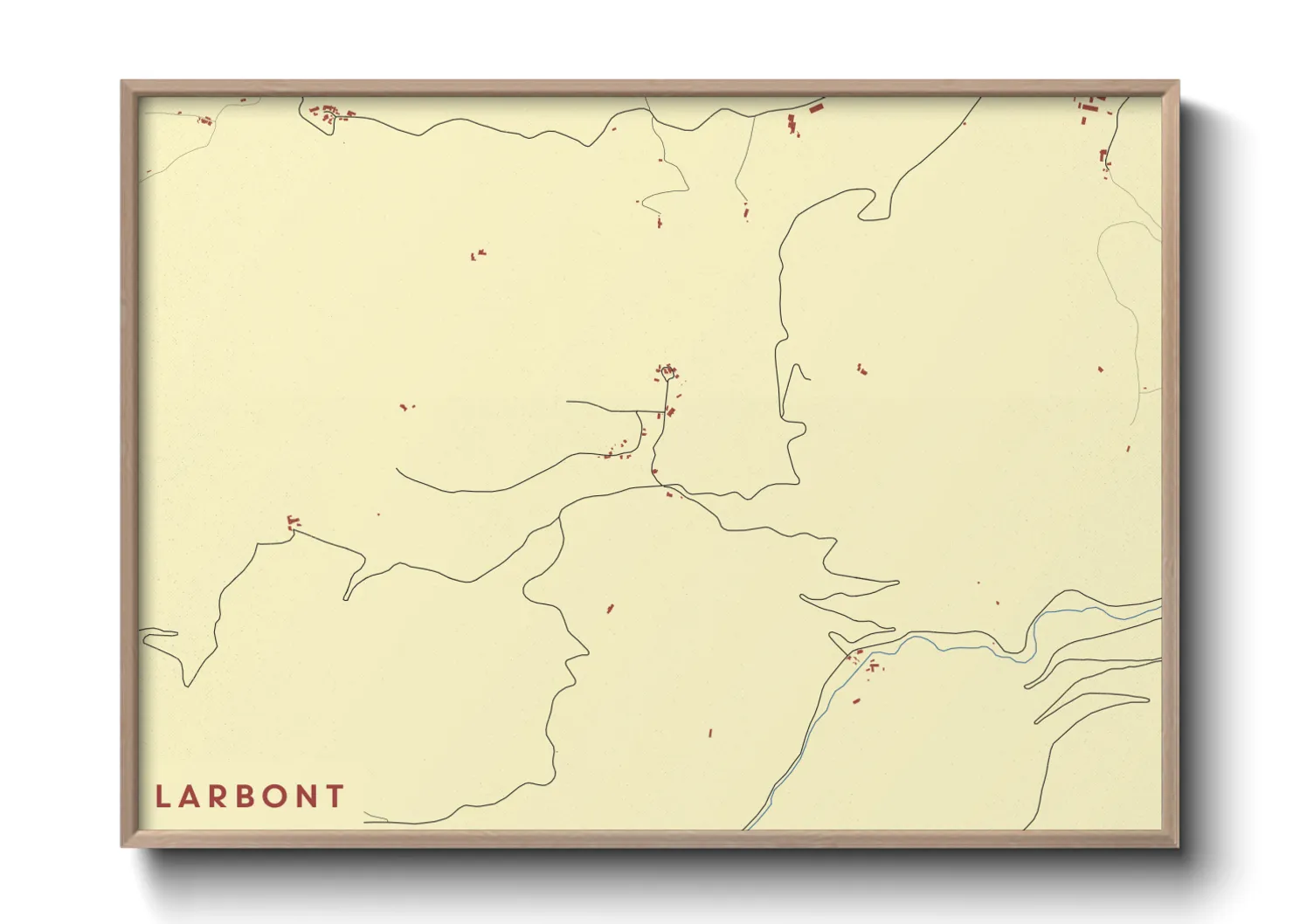 Une affiche de carte sur Larbont