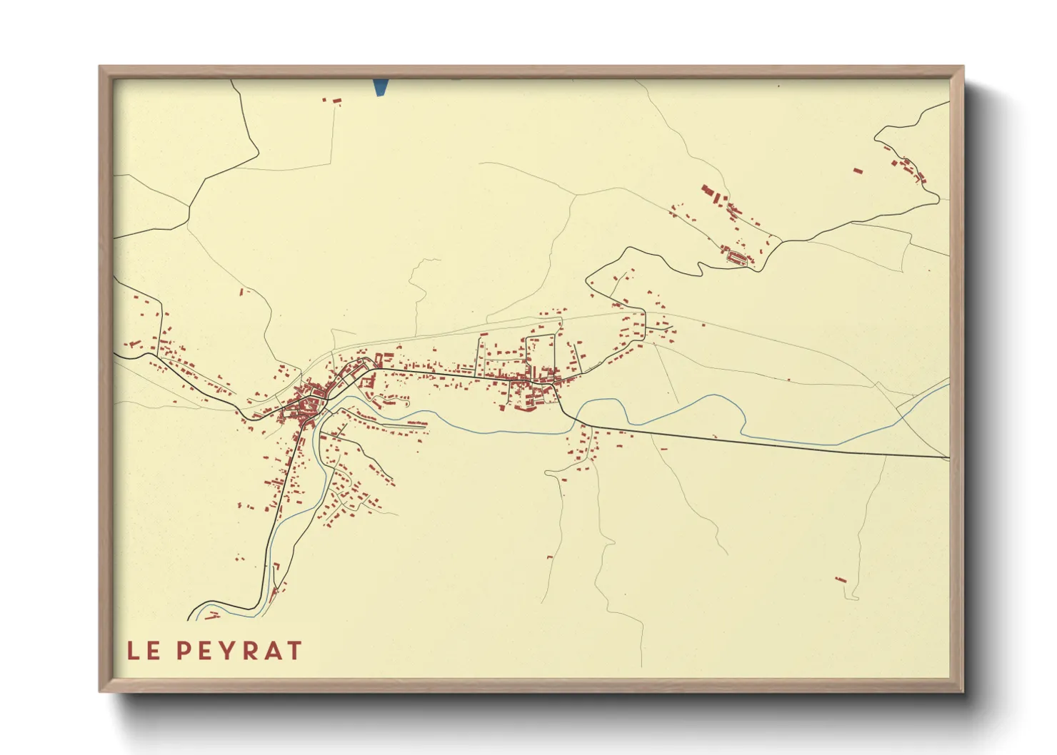 Une affiche de carte sur Le Peyrat