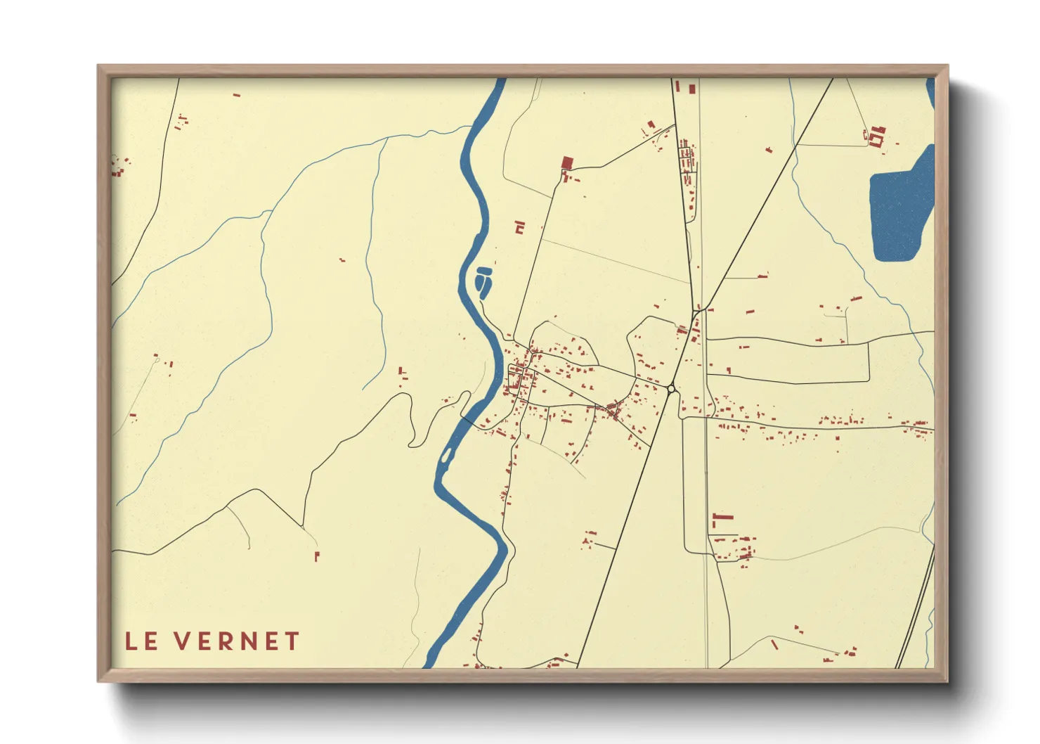 Une affiche de carte sur Le Vernet
