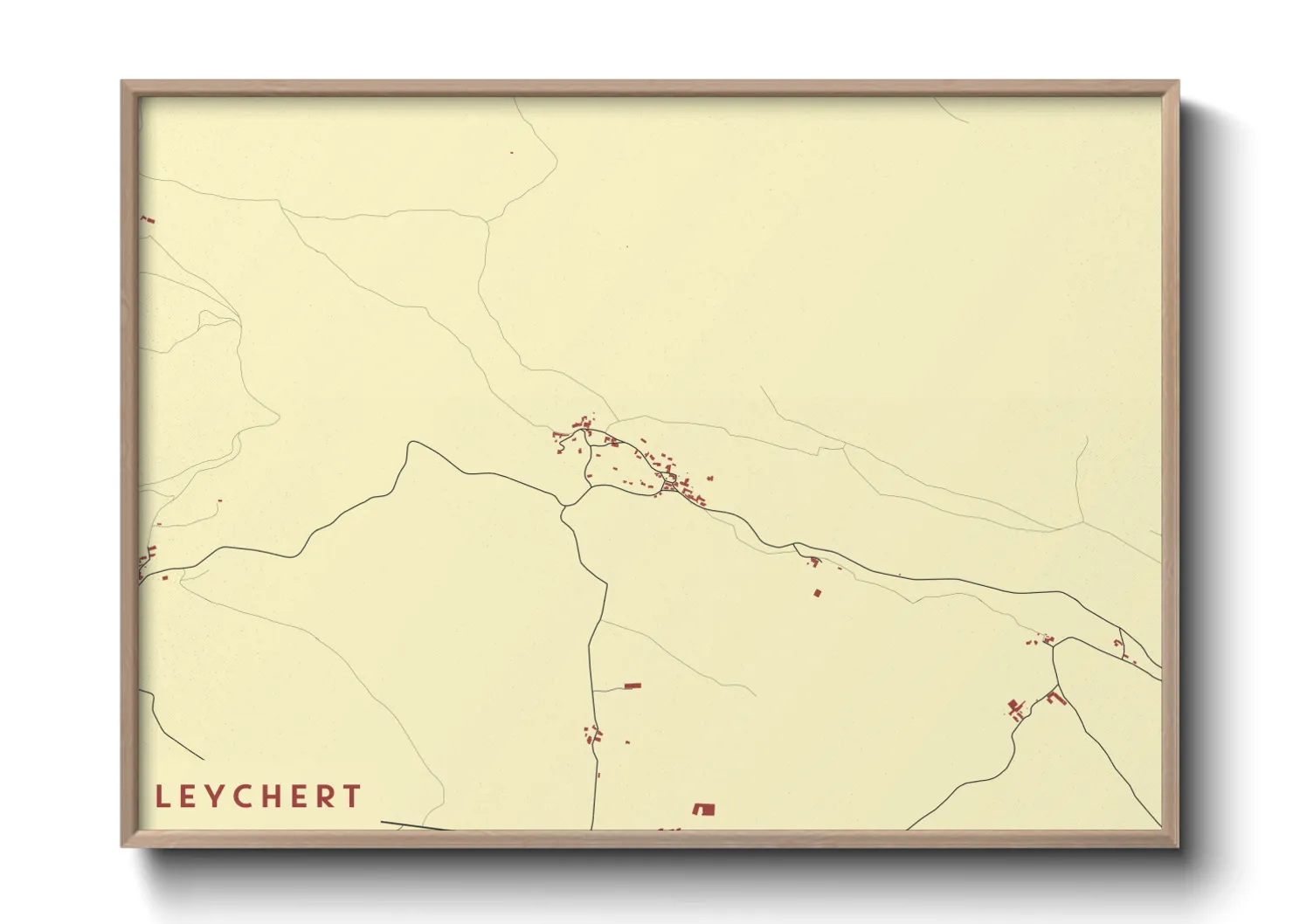 Une affiche de carte sur Leychert