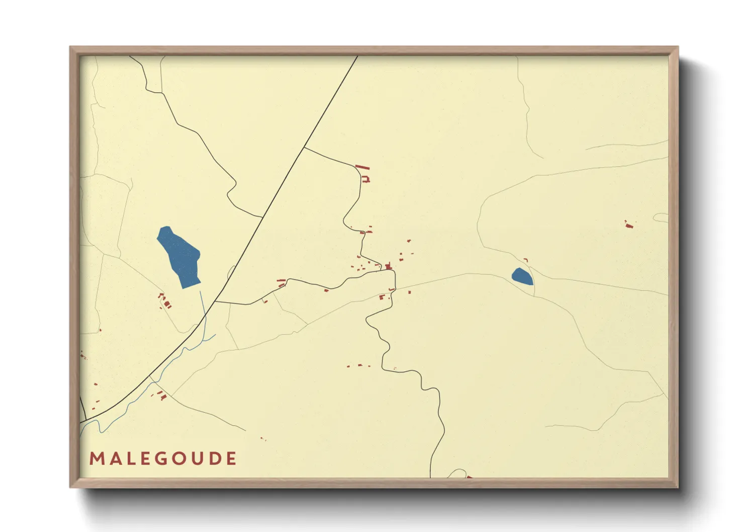 Une affiche de carte sur Malegoude