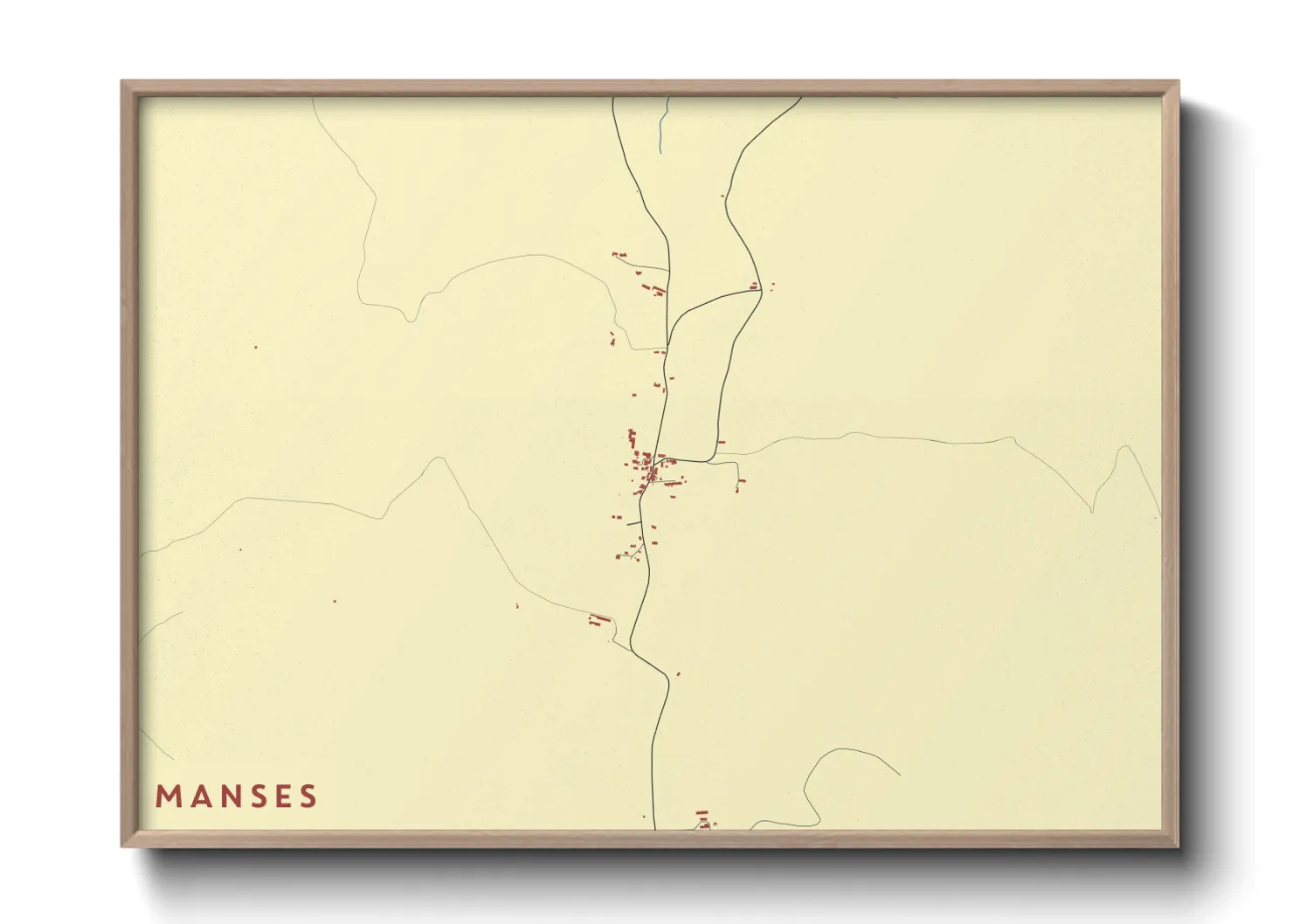 Une affiche de carte sur Manses