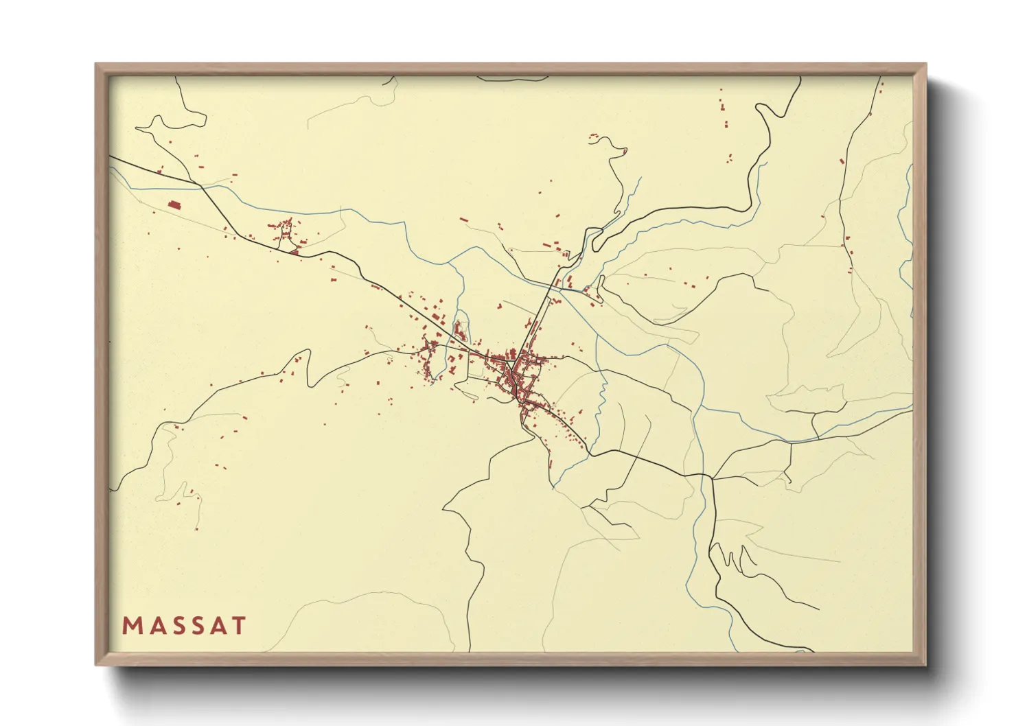 Une affiche de carte sur Massat