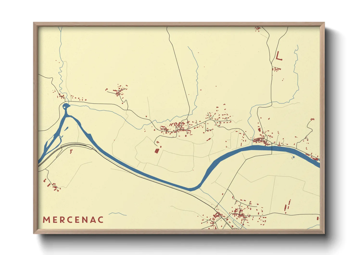 Une affiche de carte sur Mercenac