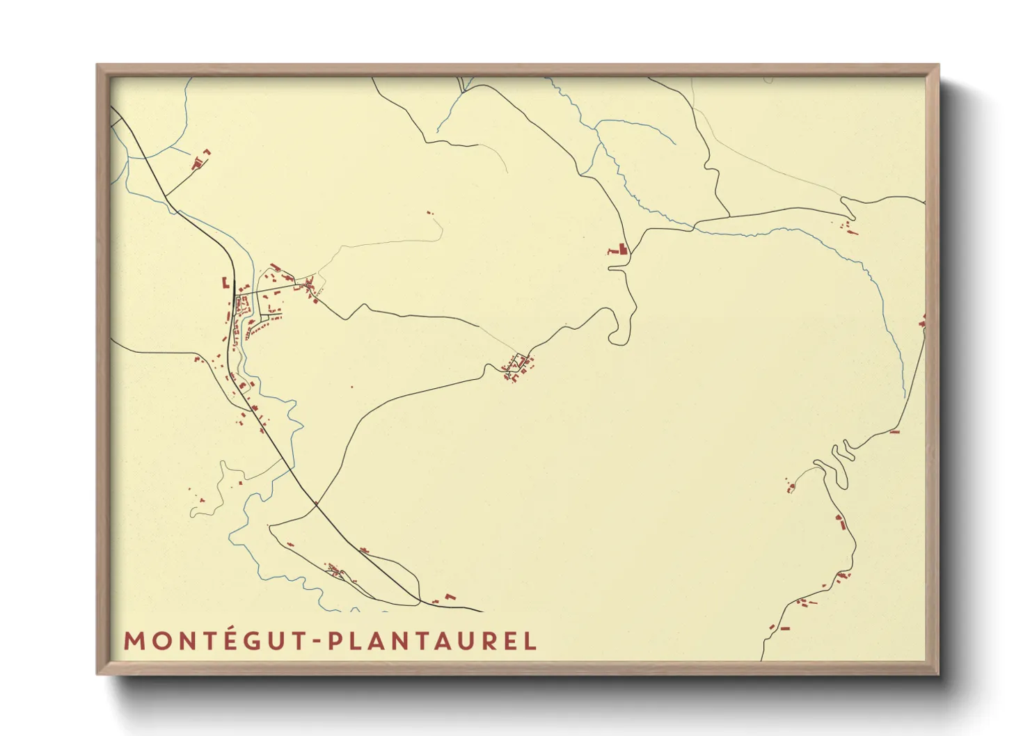 Une affiche de carte sur Montégut-Plantaurel