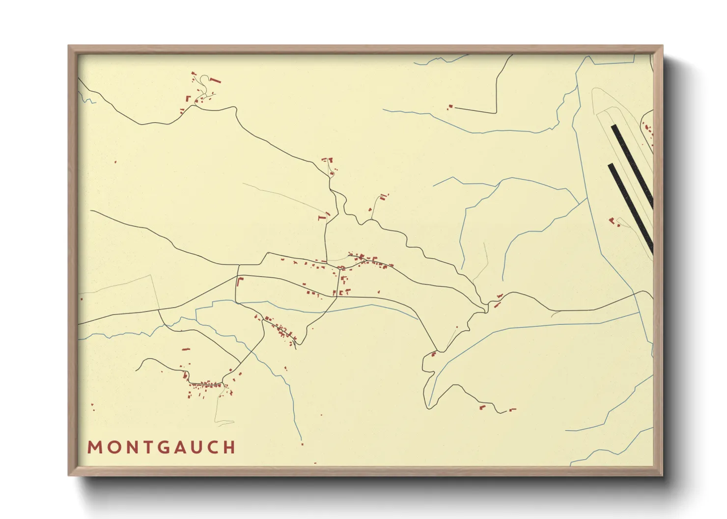 Une affiche de carte sur Montgauch