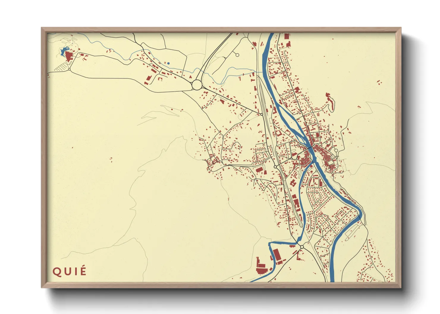 Une affiche de carte sur Quié