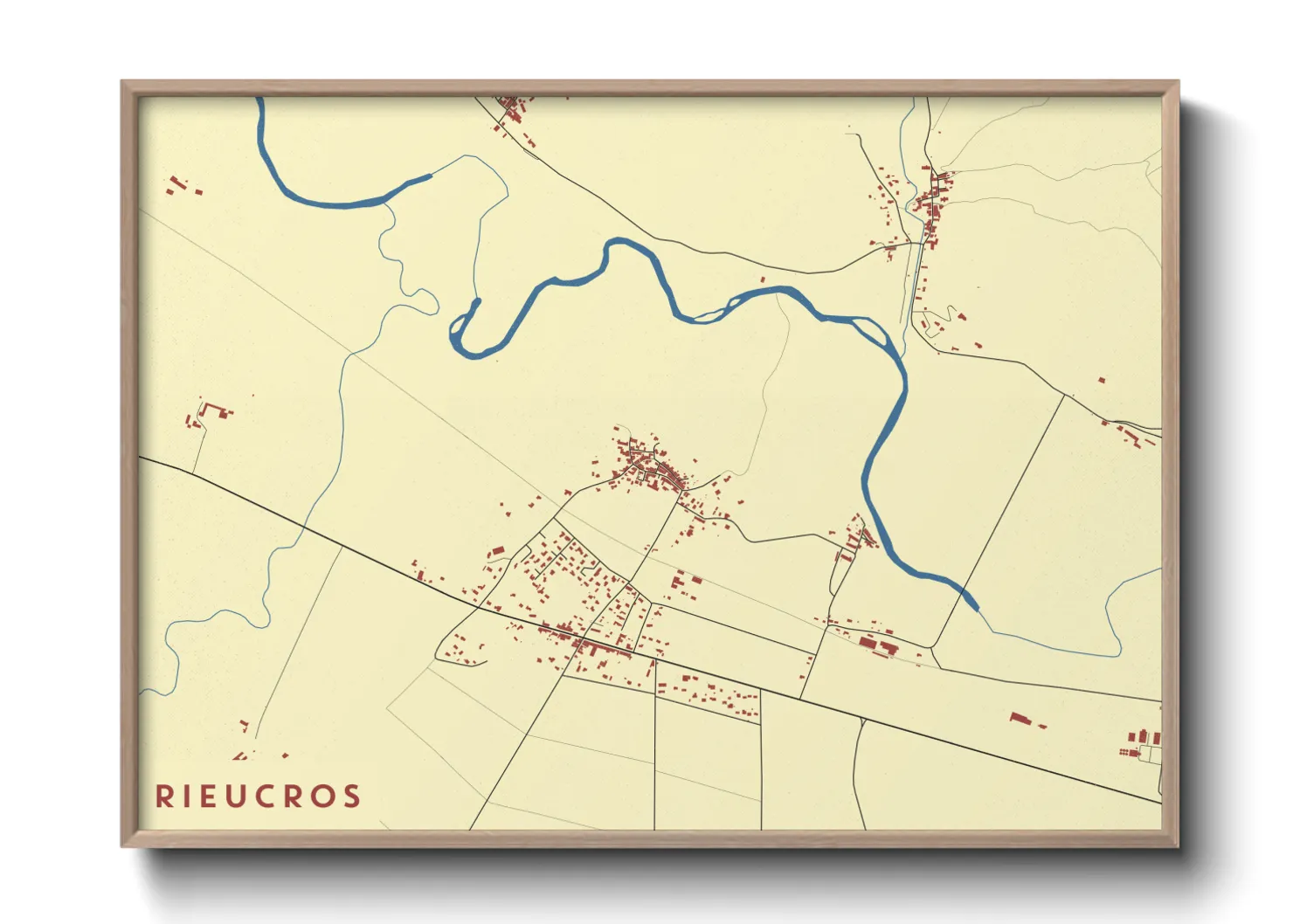Une affiche de carte sur Rieucros