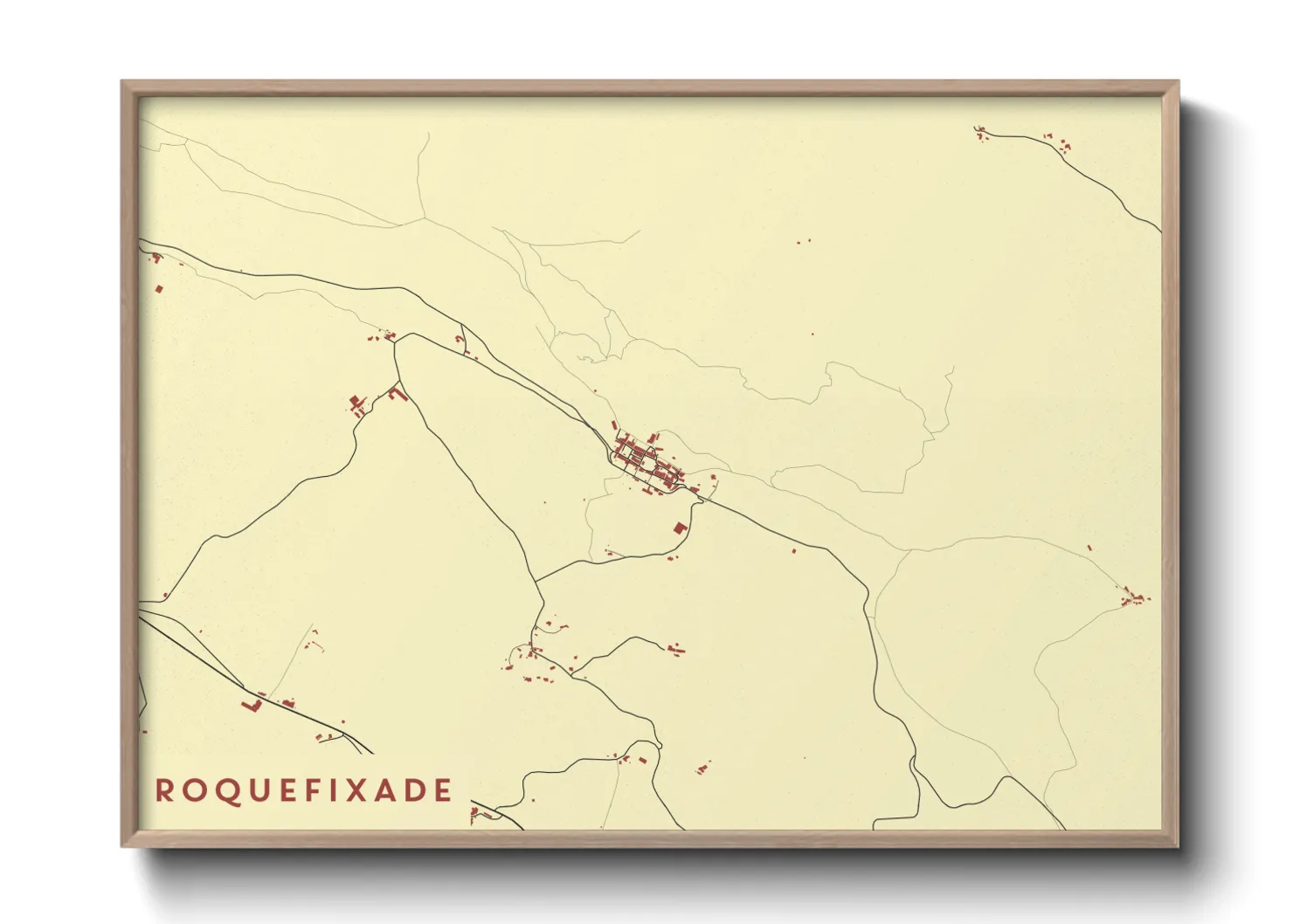 Une affiche de carte sur Roquefixade