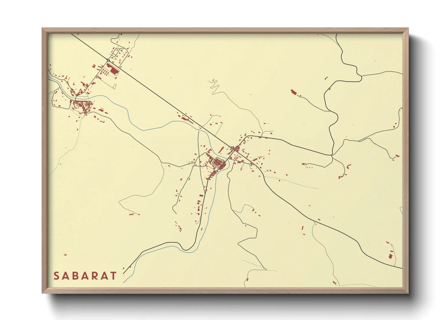 Une affiche de carte sur Sabarat