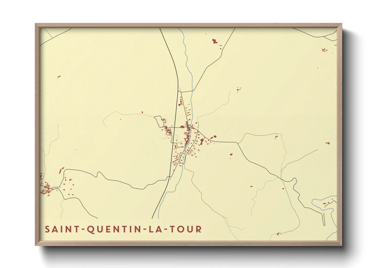 Une affiche de carte sur Saint-Quentin-la-Tour