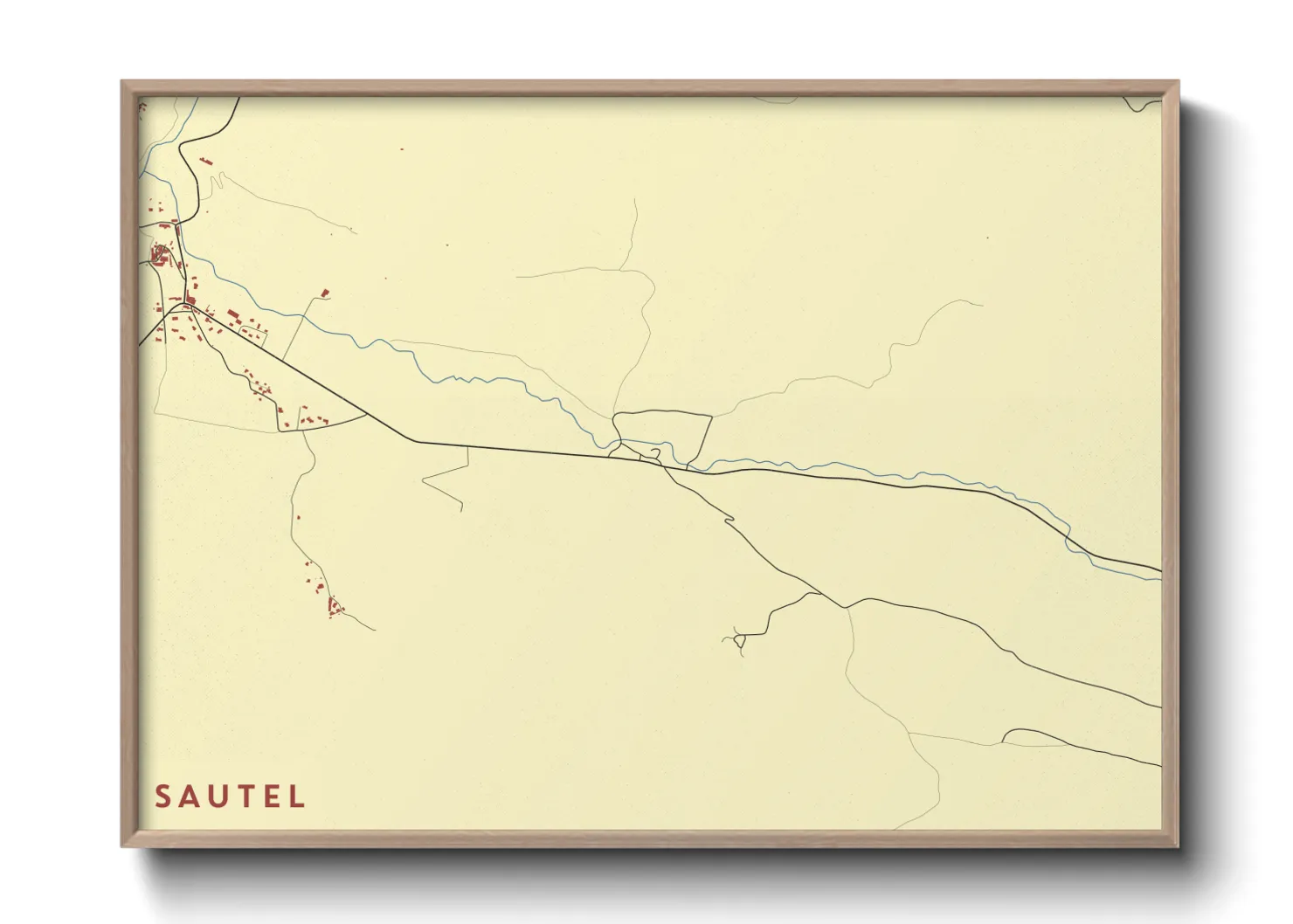 Une affiche de carte sur Sautel