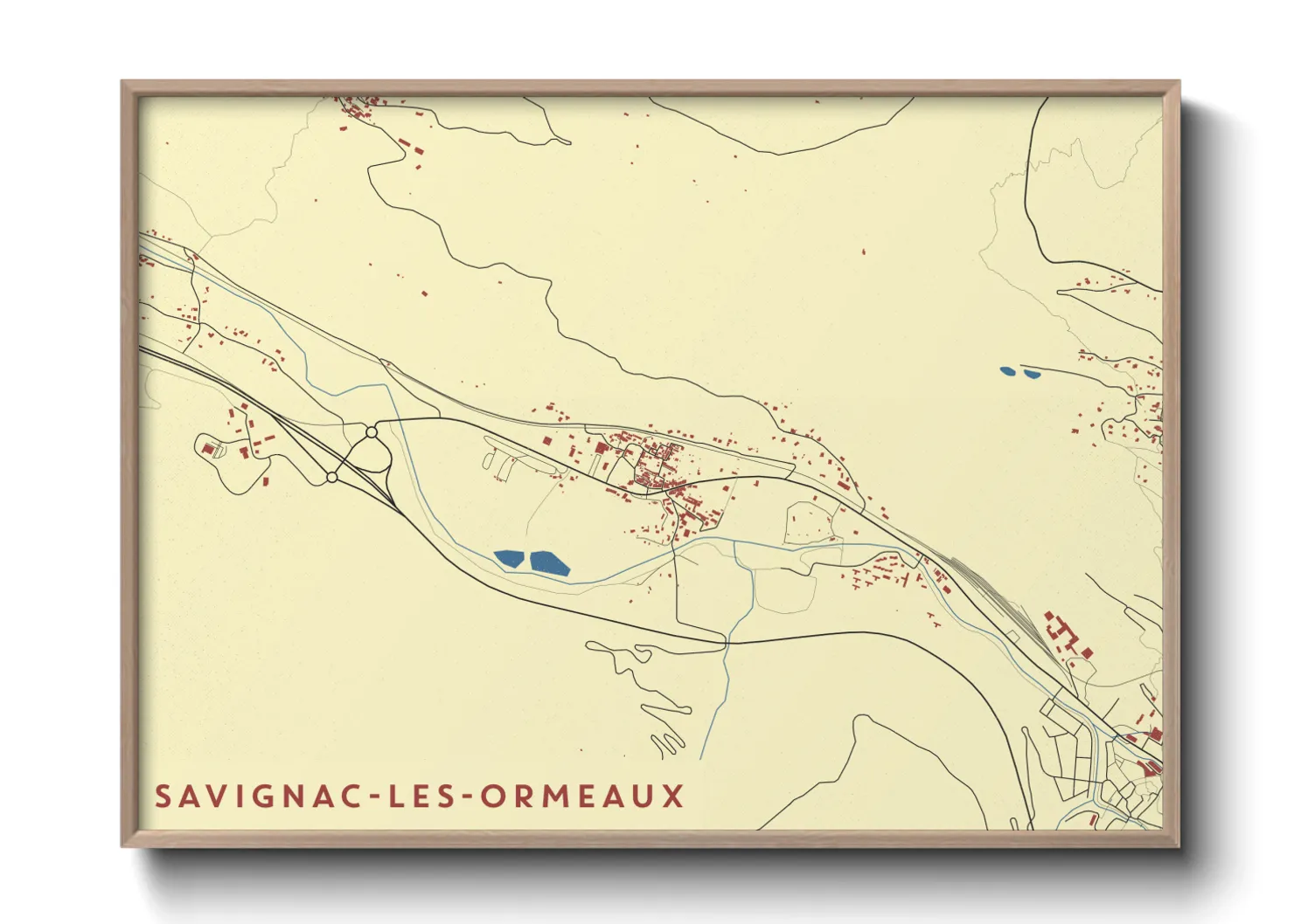 Une affiche de carte sur Savignac-les-Ormeaux