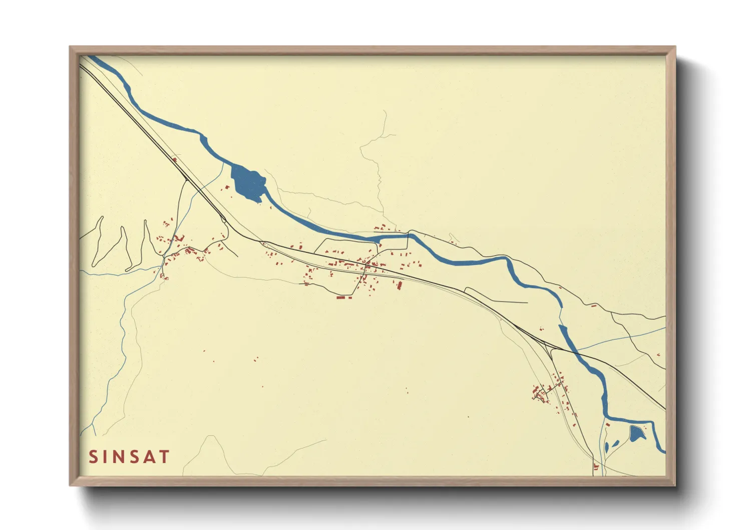 Une affiche de carte sur Sinsat