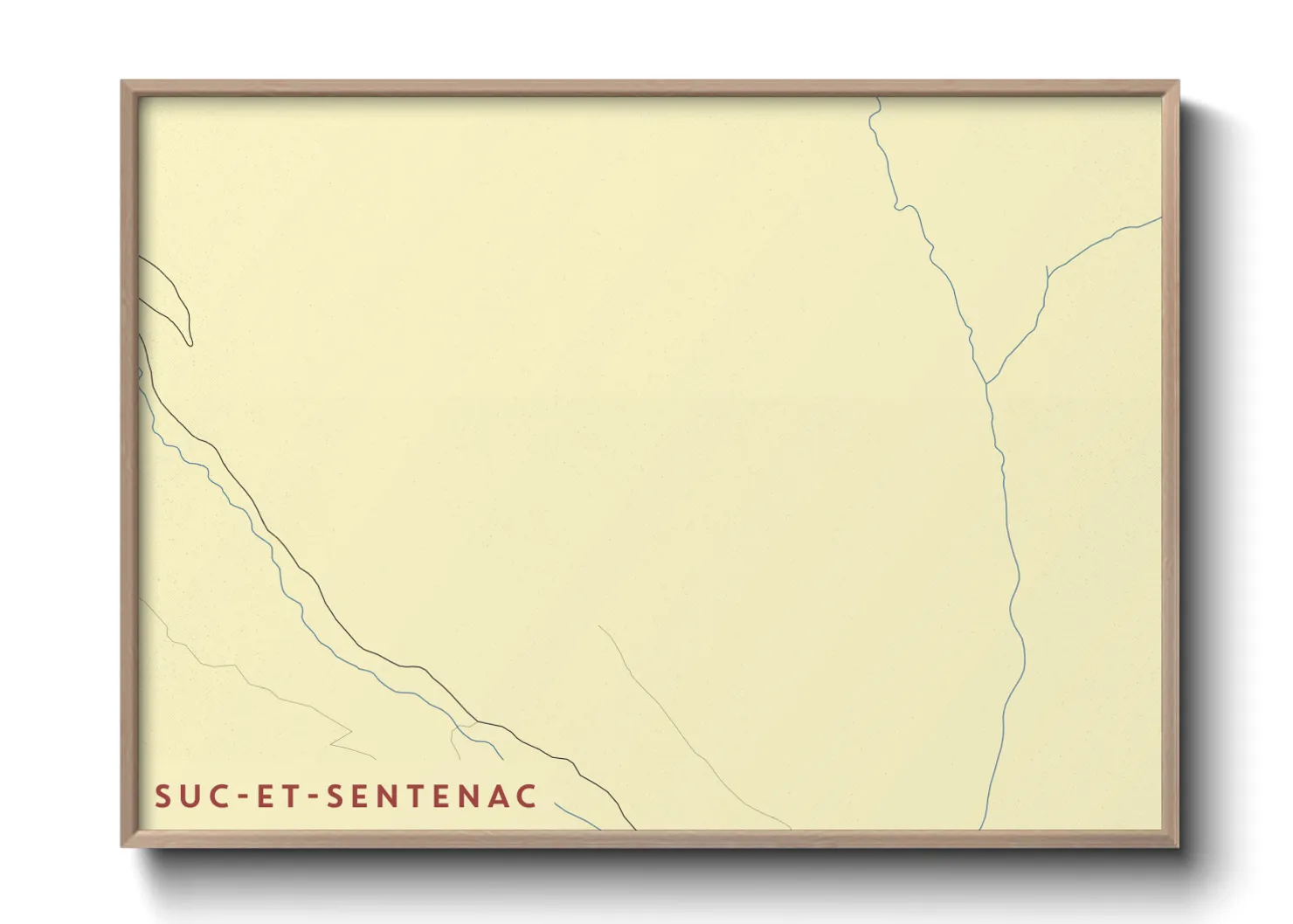 Une affiche de carte sur Suc-et-Sentenac