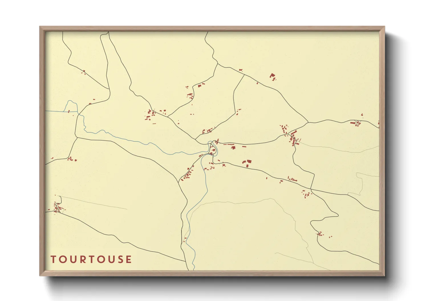 Une affiche de carte sur Tourtouse