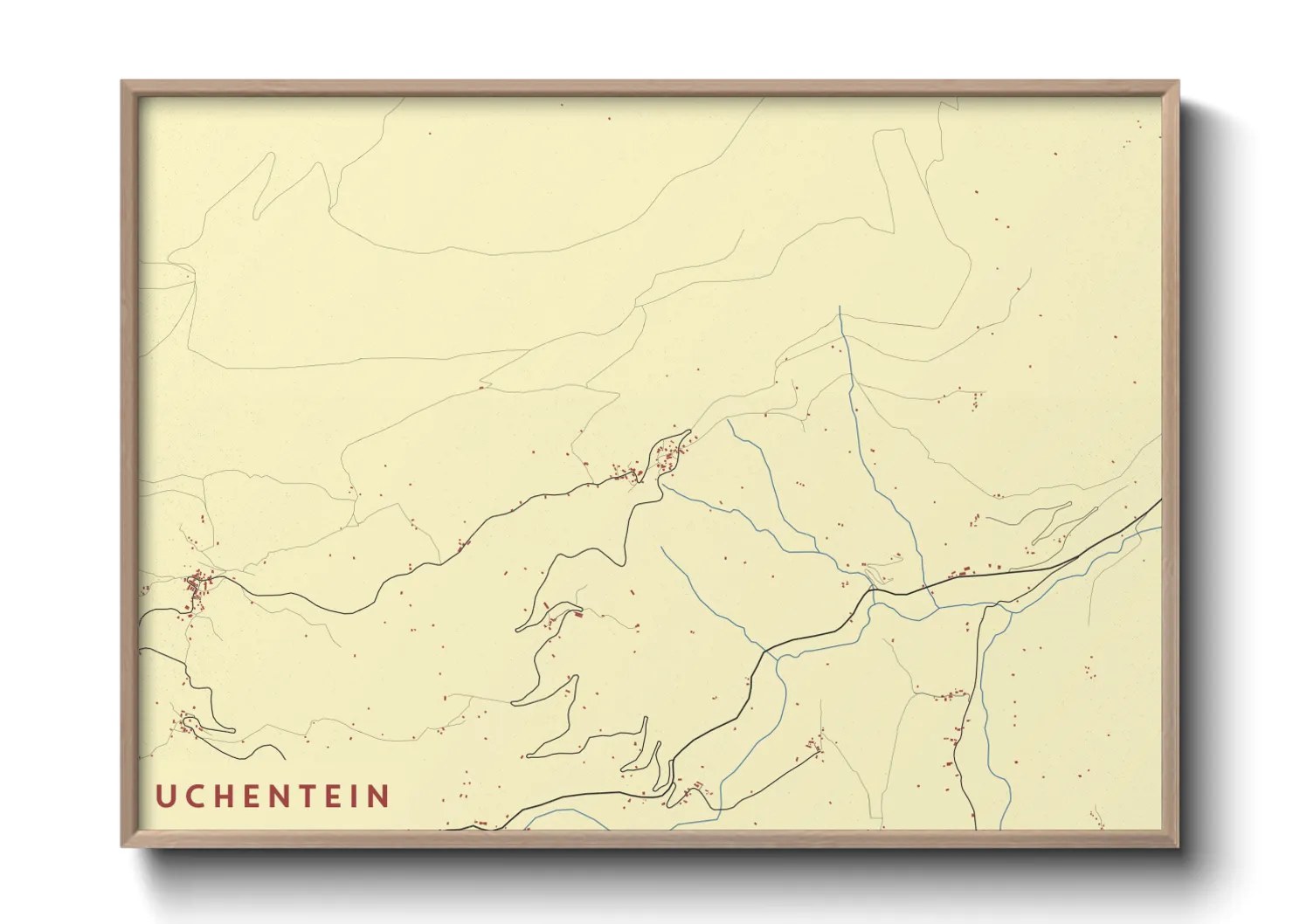 Une affiche de carte sur Uchentein