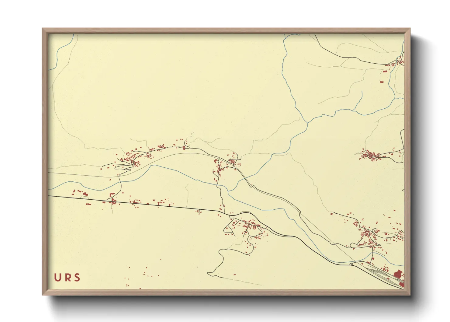 Une affiche de carte sur Urs