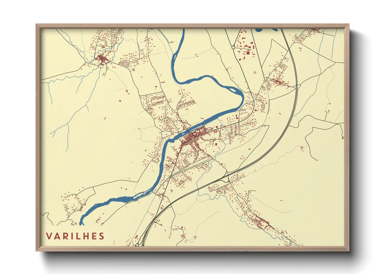 Une affiche de carte sur Varilhes