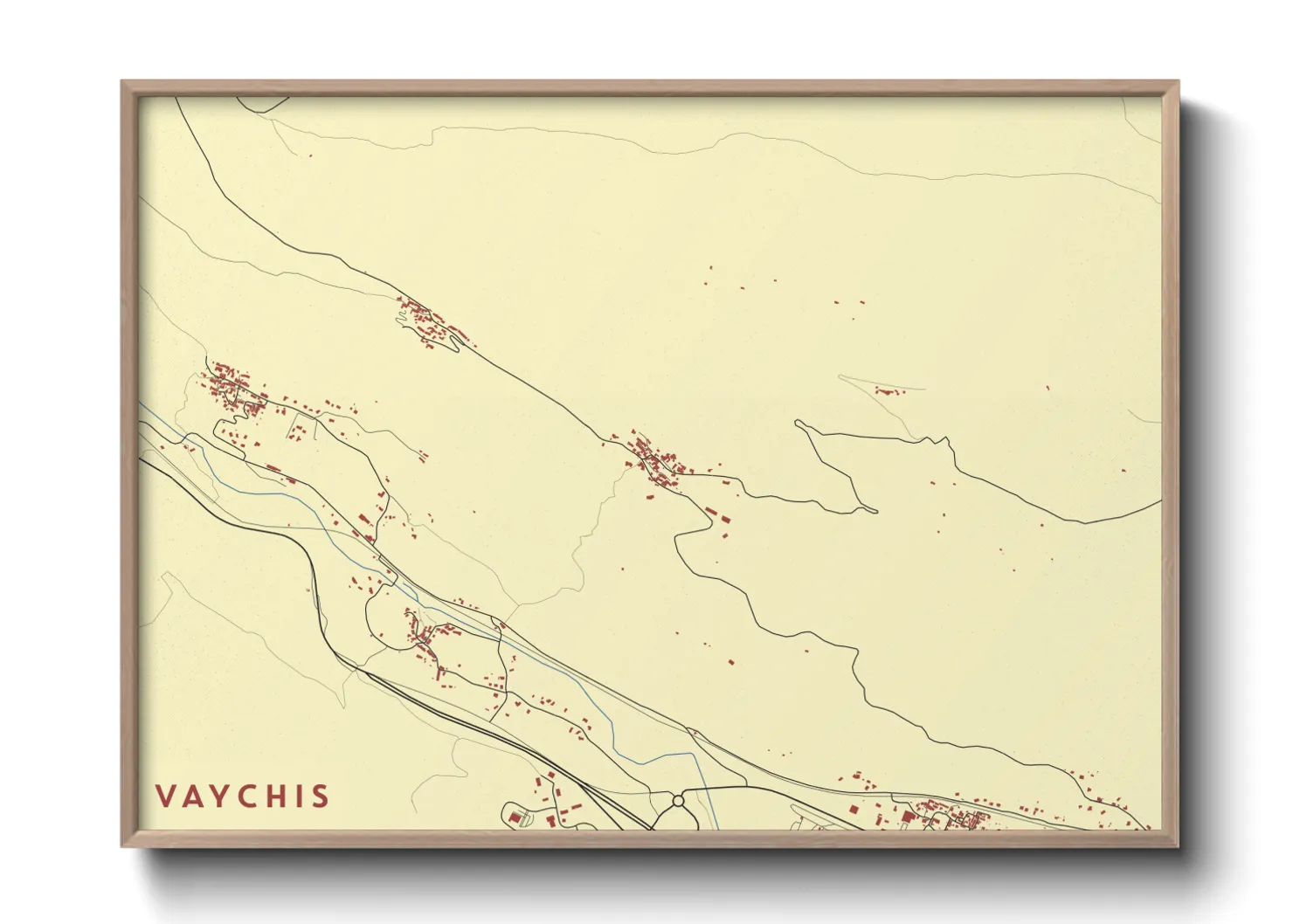 Une affiche de carte sur Vaychis