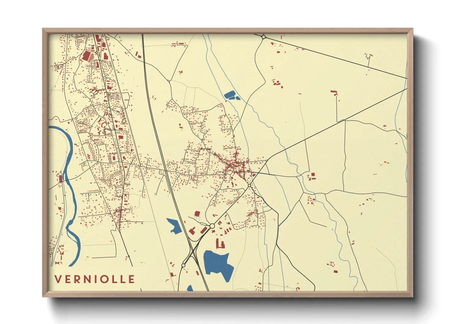 Une affiche de carte sur Verniolle