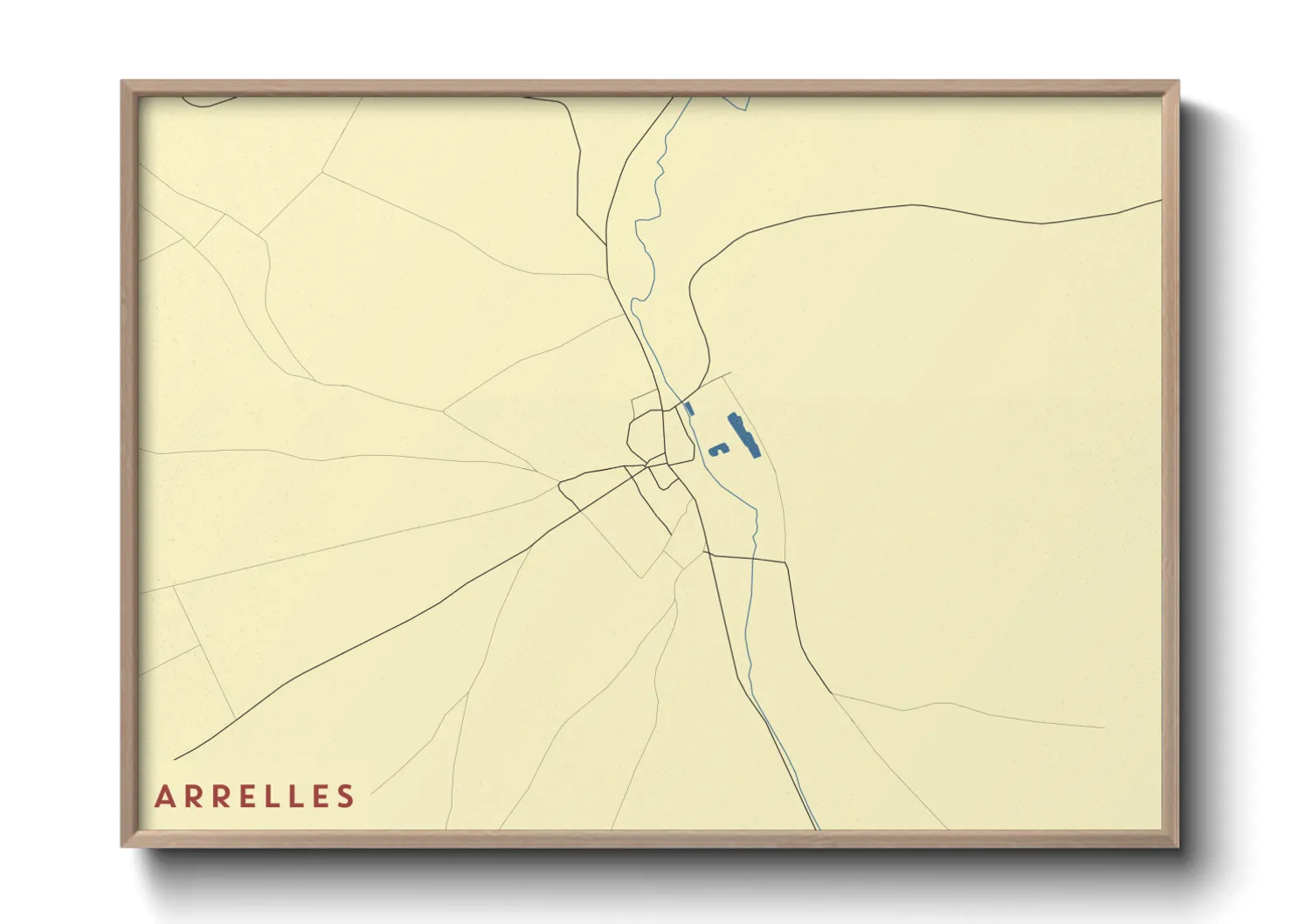 Une affiche de carte sur Arrelles
