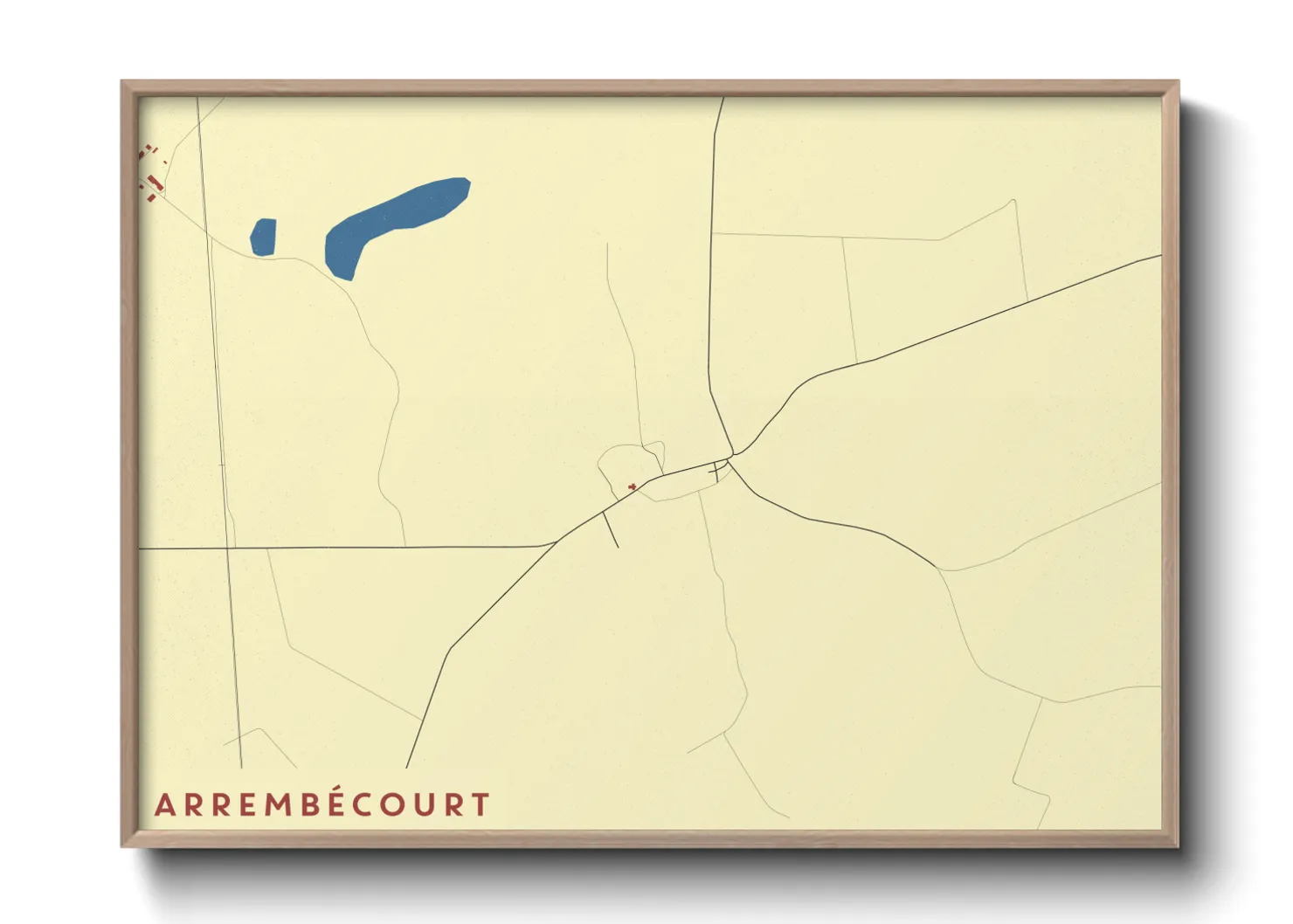 Une affiche de carte sur Arrembécourt