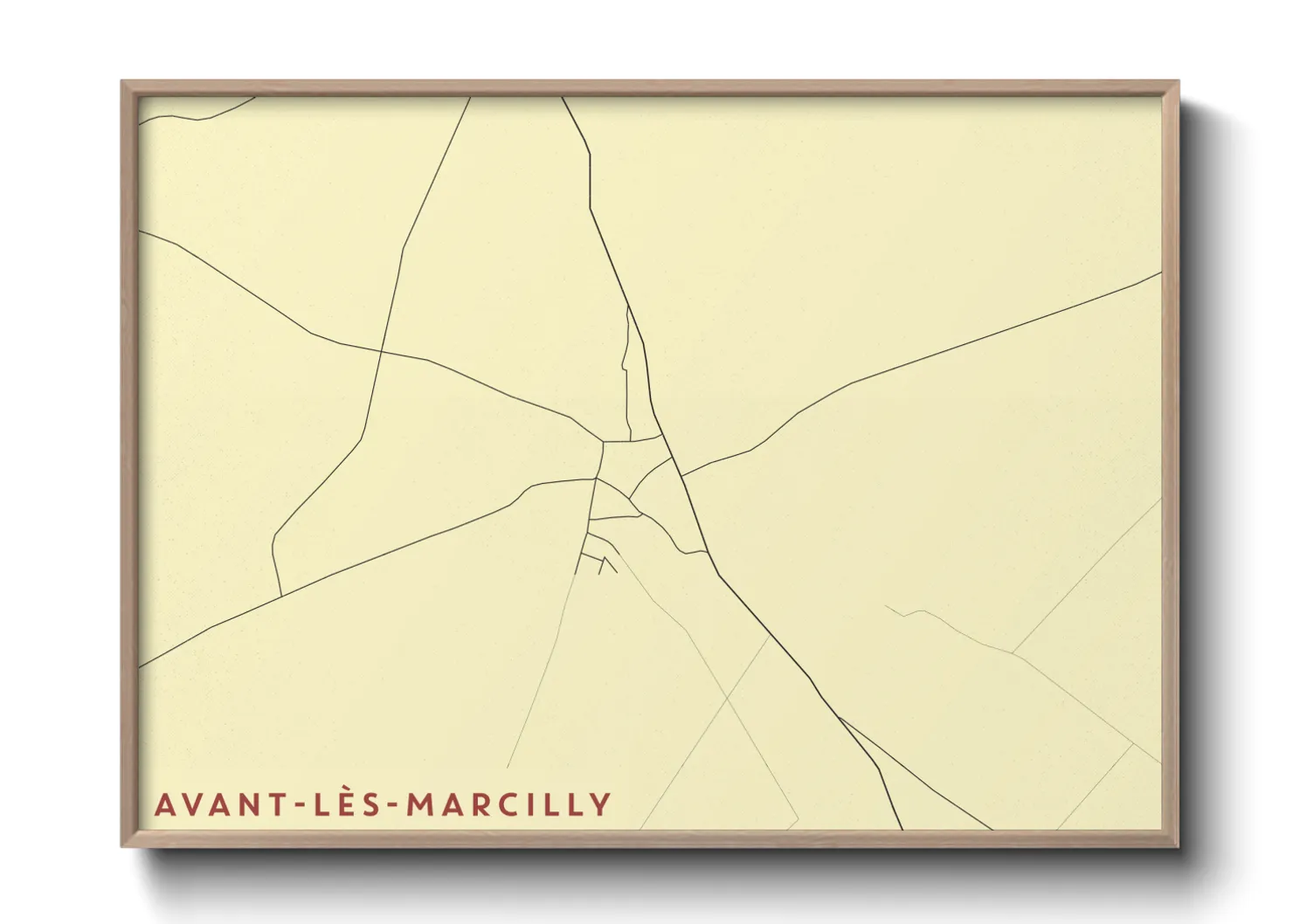 Une affiche de carte sur Avant-lès-Marcilly