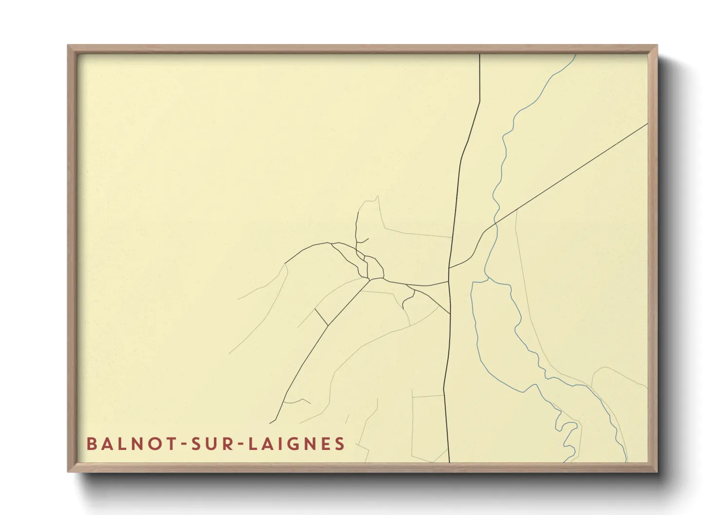 Une affiche de carte sur Balnot-sur-Laignes