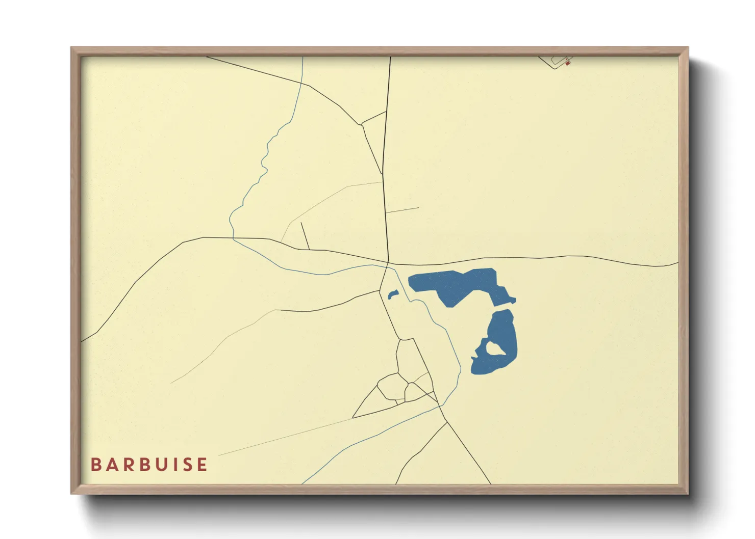Une affiche de carte sur Barbuise