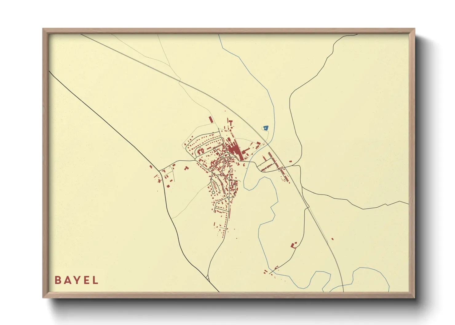 Une affiche de carte sur Bayel