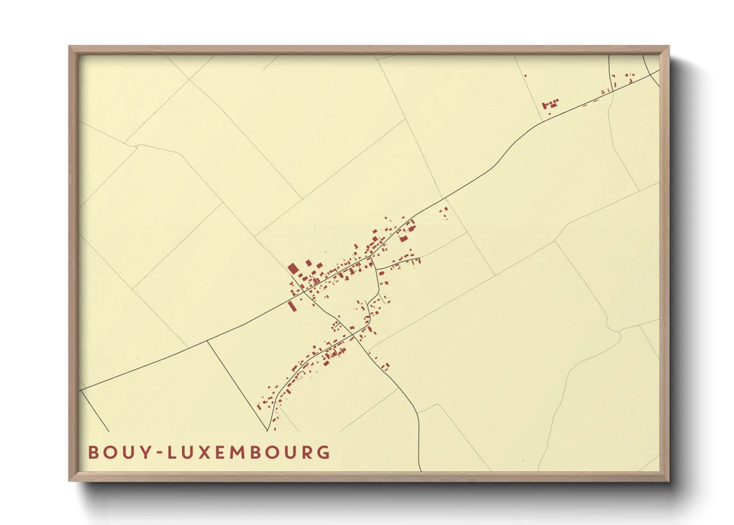 Une affiche de carte sur Bouy-Luxembourg