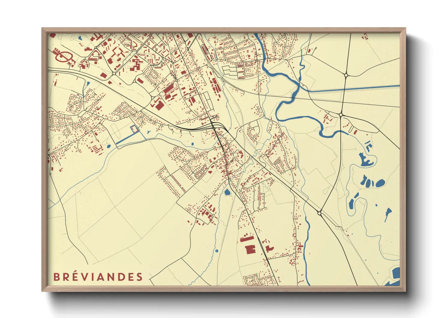 Une affiche de carte sur Bréviandes