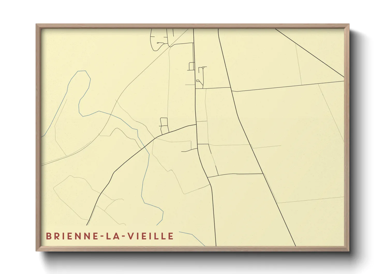 Une affiche de carte sur Brienne-la-Vieille