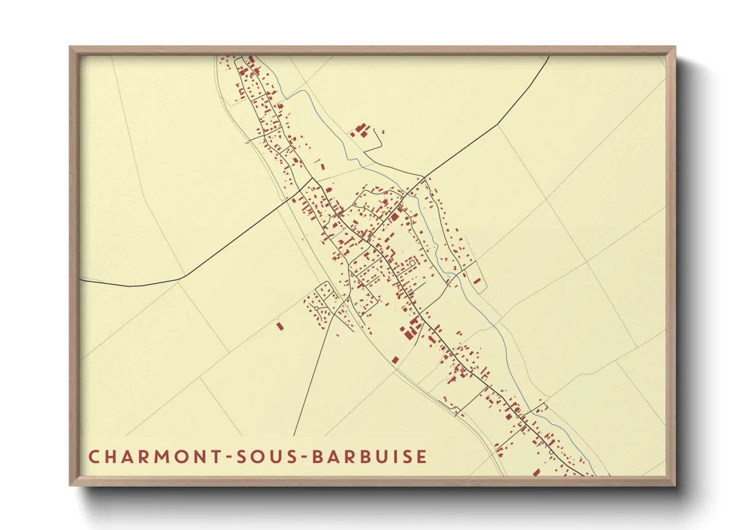 Une affiche de carte sur Charmont-sous-Barbuise