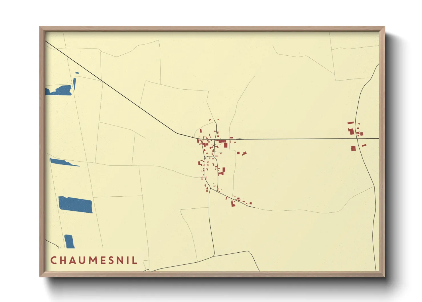 Une affiche de carte sur Chaumesnil