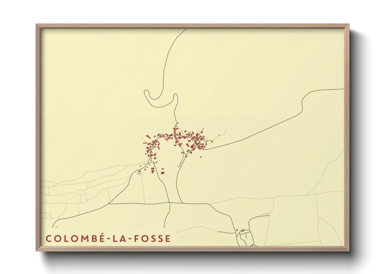 Une affiche de carte sur Colombé-la-Fosse