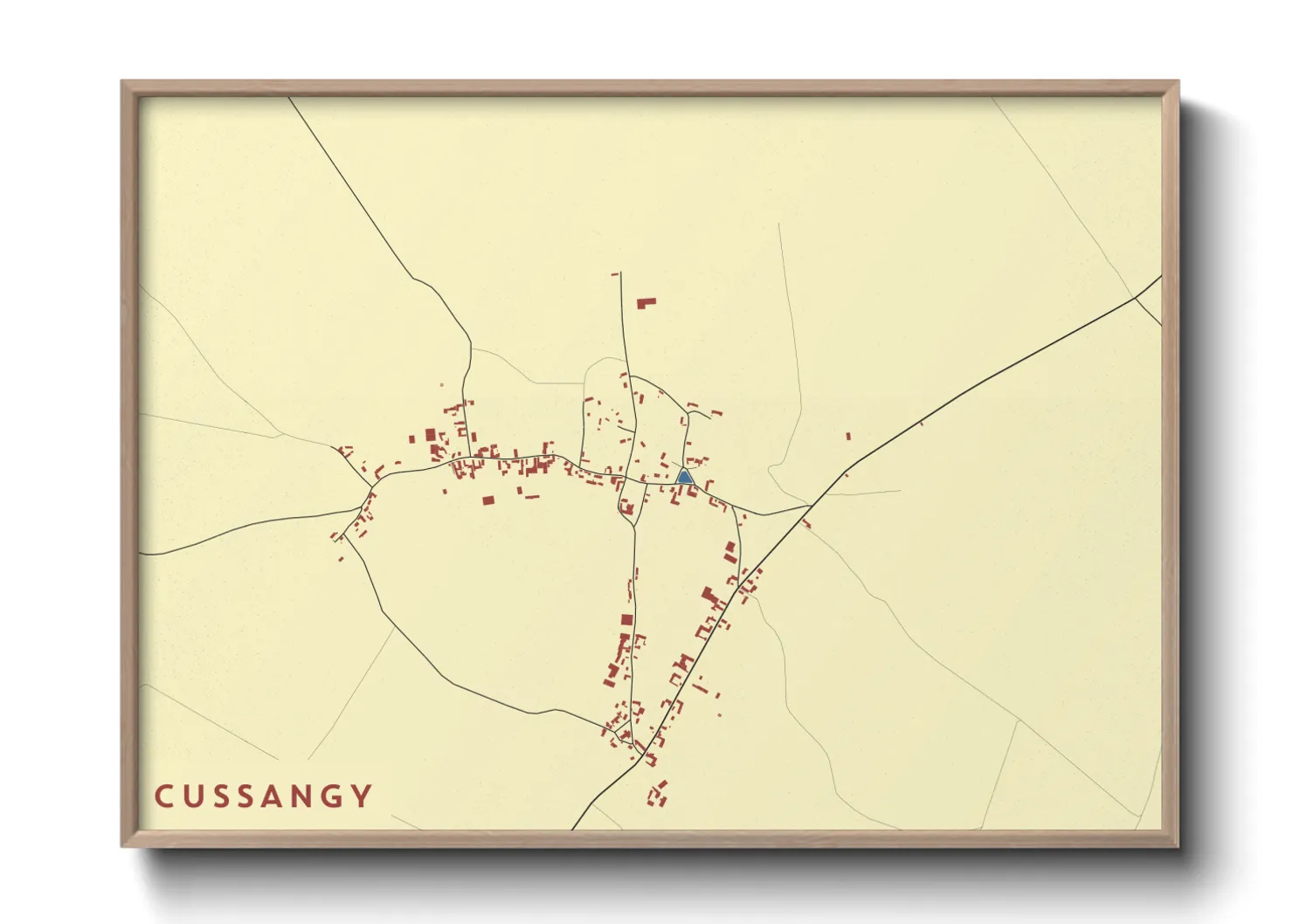 Une affiche de carte sur Cussangy