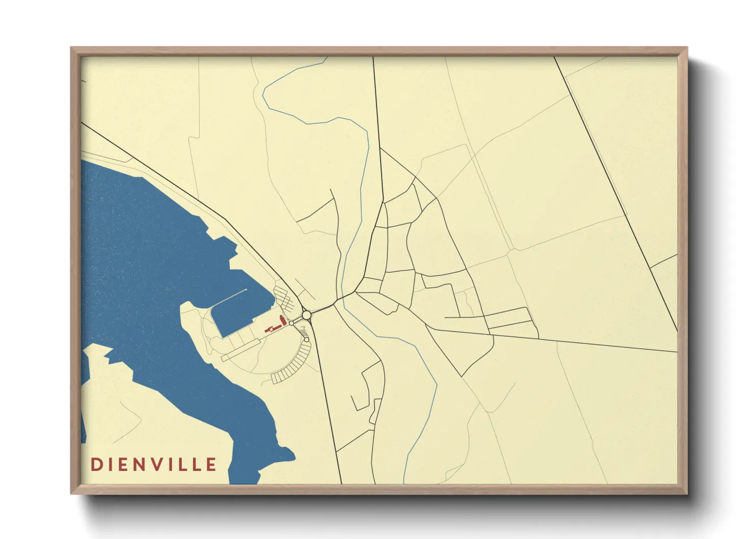 Une affiche de carte sur Dienville