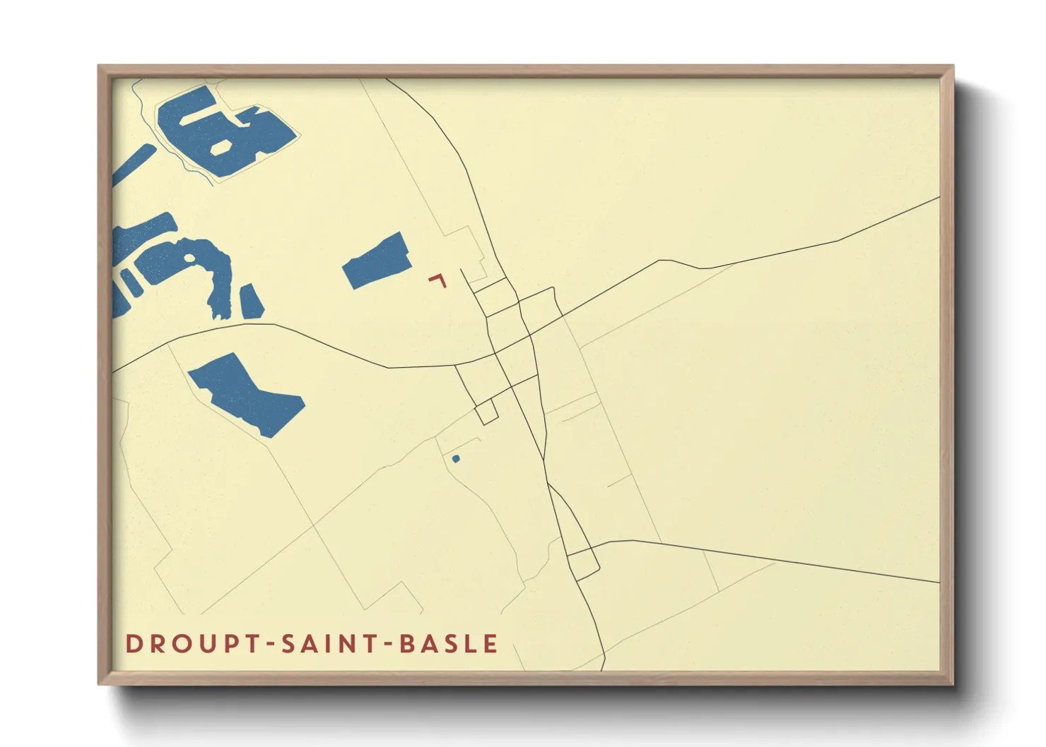 Une affiche de carte sur Droupt-Saint-Basle
