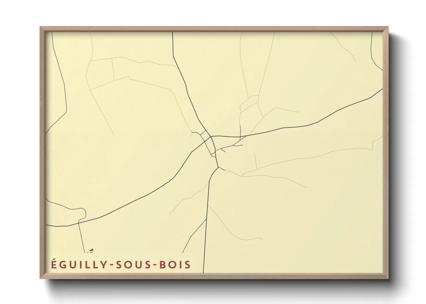 Une affiche de carte sur Éguilly-sous-Bois