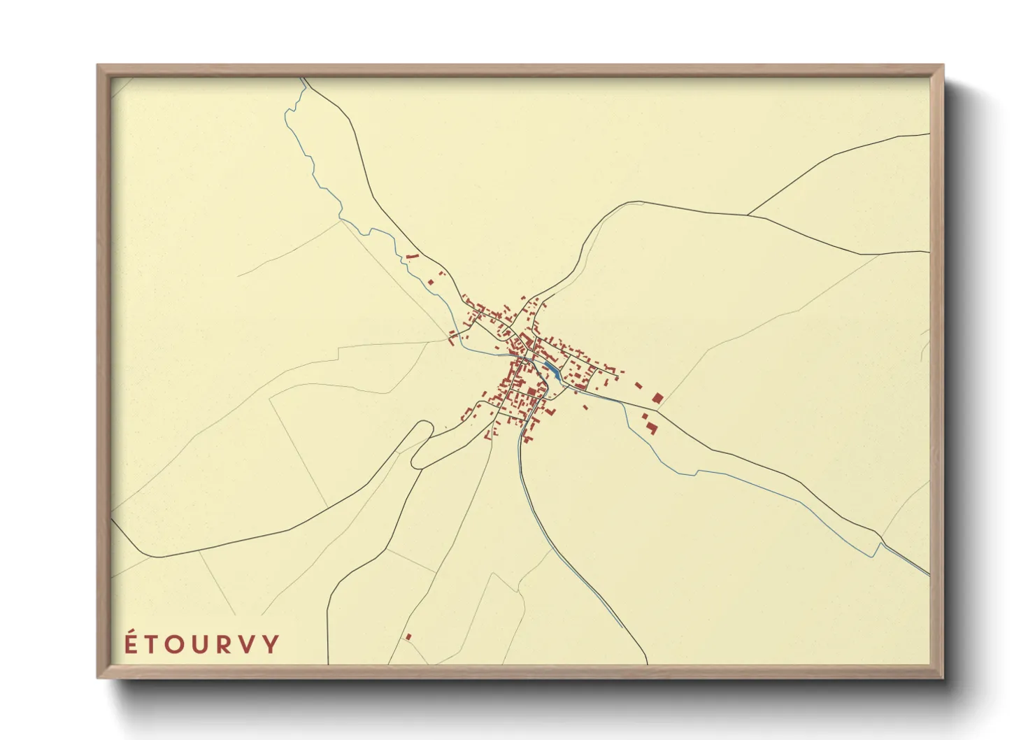 Une affiche de carte sur Étourvy