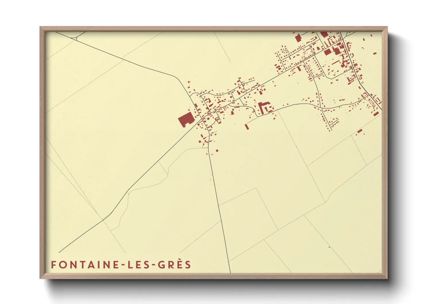 Une affiche de carte sur Fontaine-les-Grès