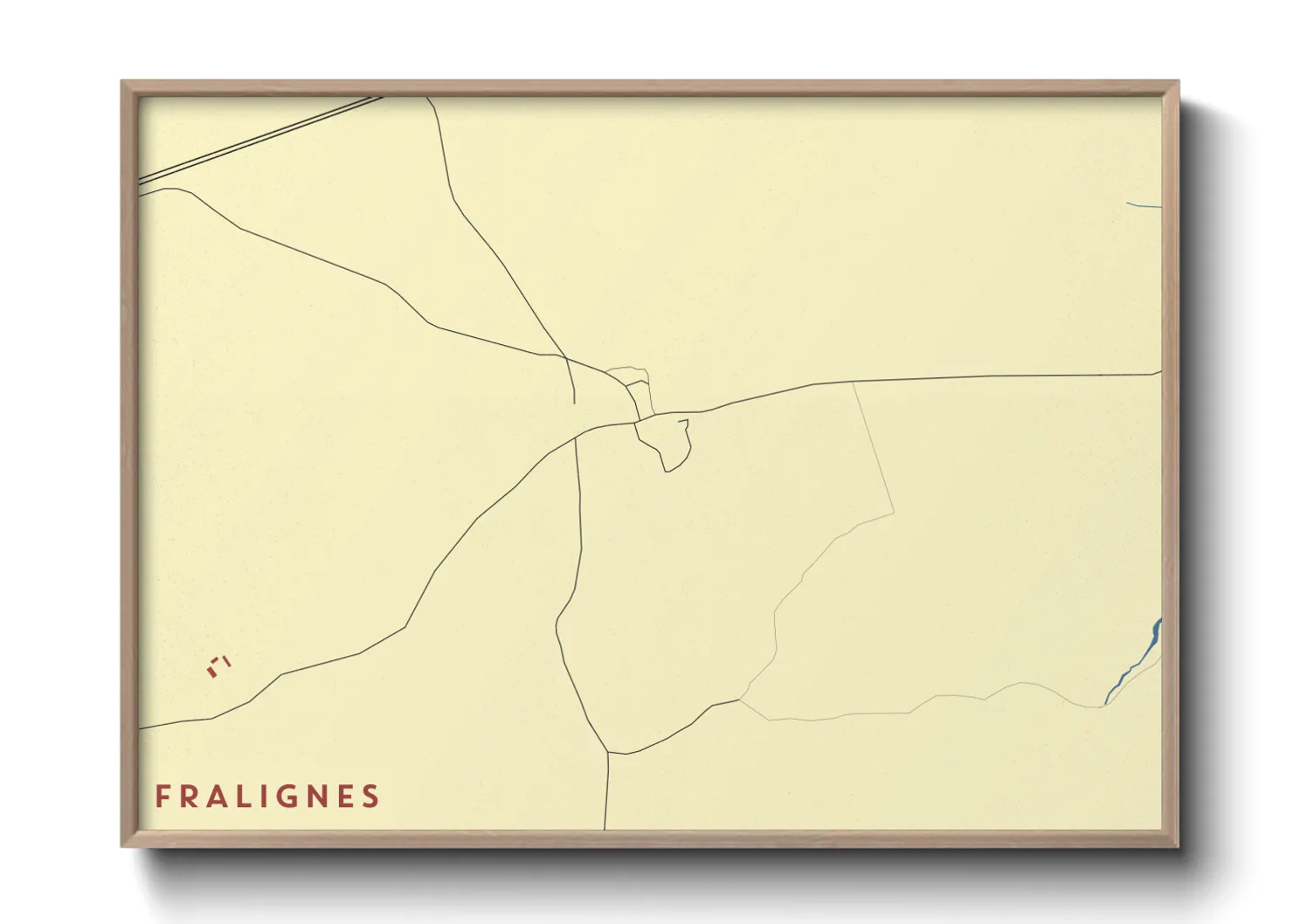 Une affiche de carte sur Fralignes