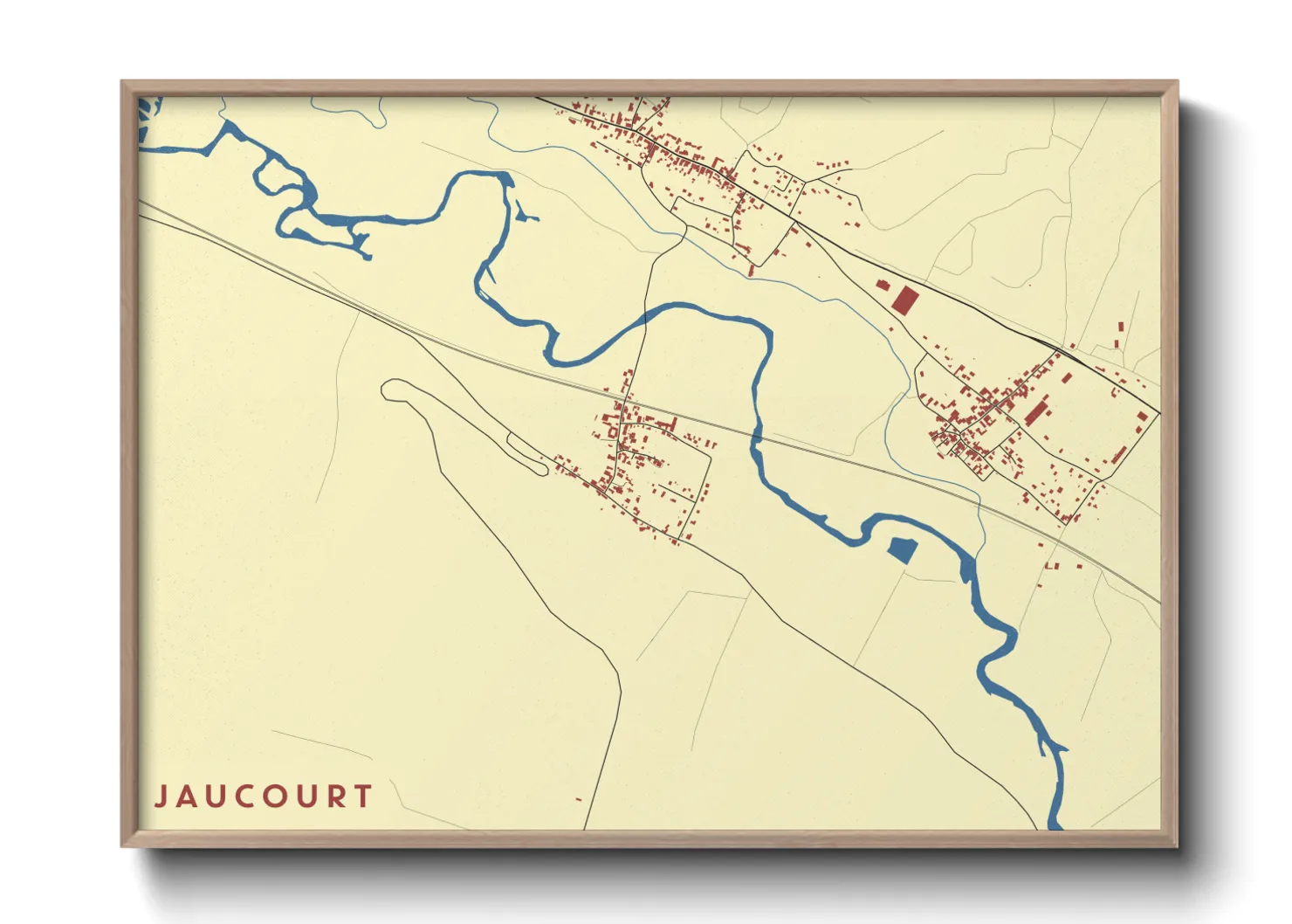 Une affiche de carte sur Jaucourt
