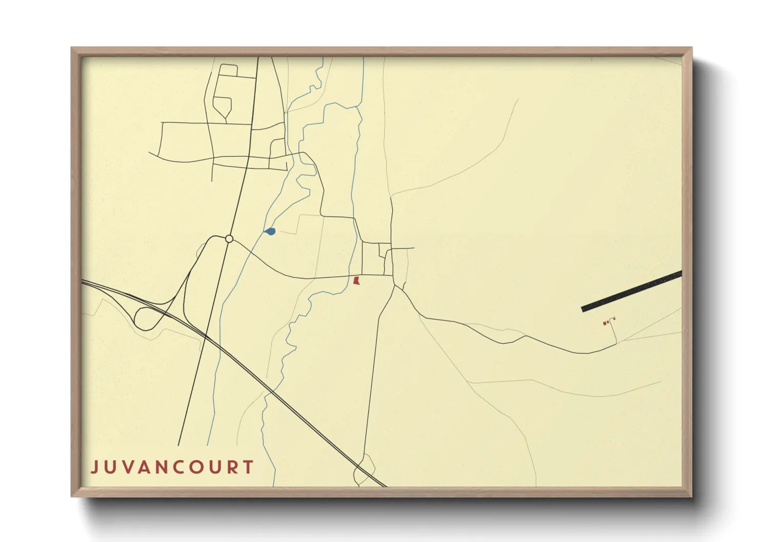 Une affiche de carte sur Juvancourt
