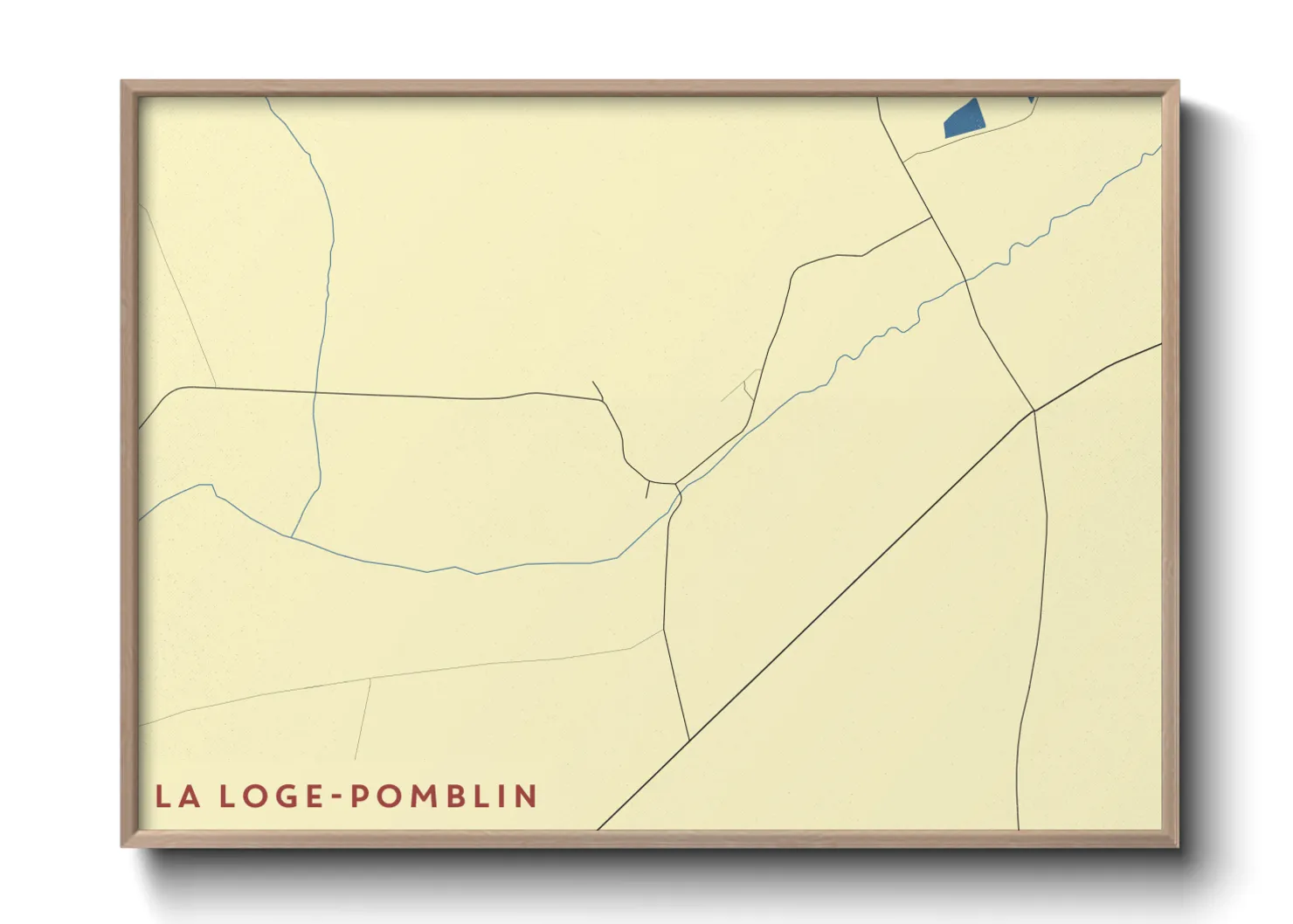 Une affiche de carte sur La Loge-Pomblin